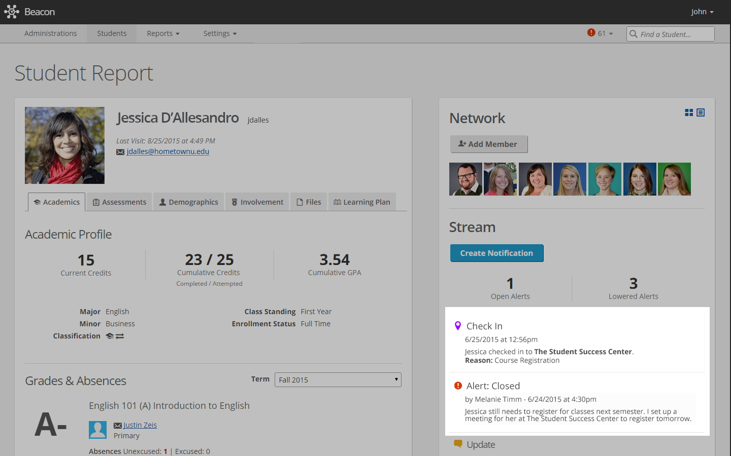 Locations Check-in on Beacon Success Stream